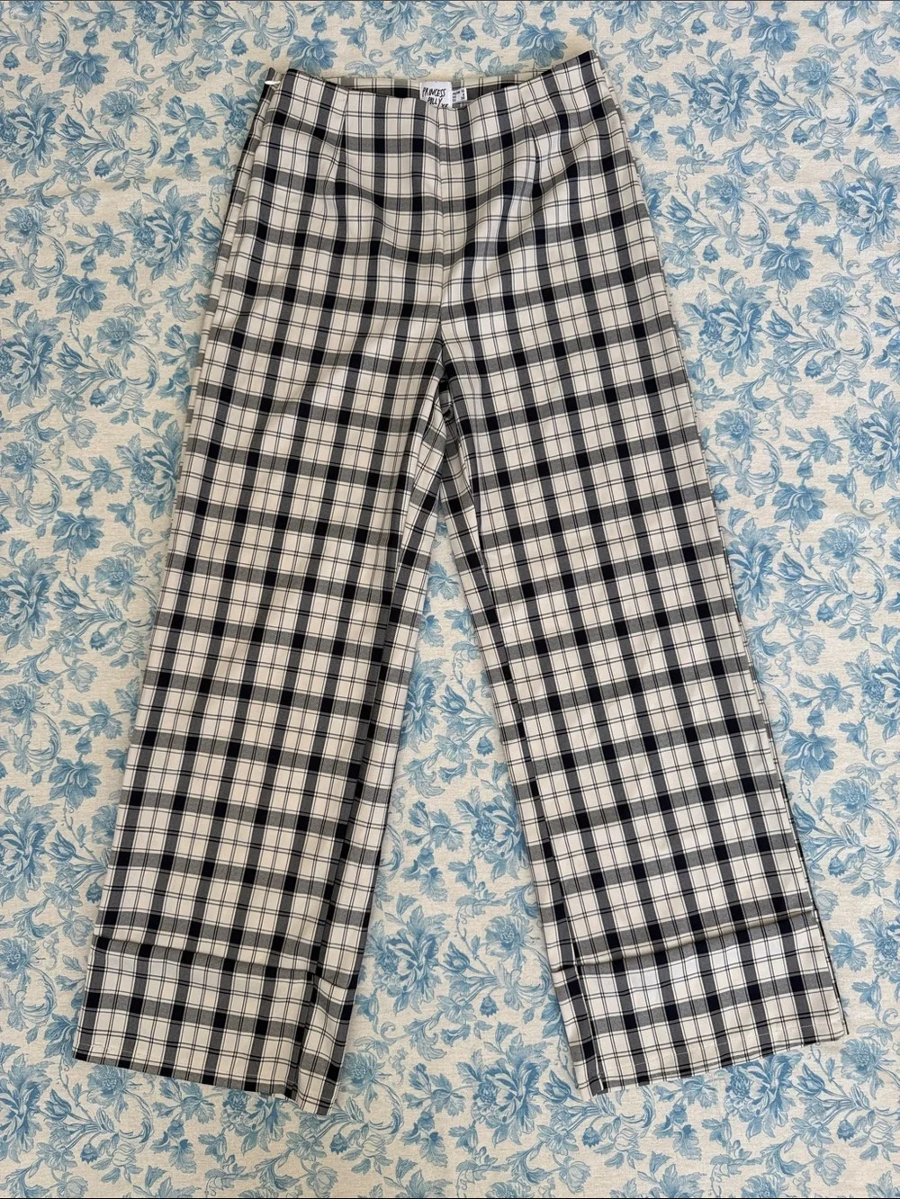 Princess Polly Plaid Checkered Pants Side Zipper Size 6